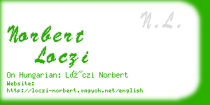 norbert loczi business card